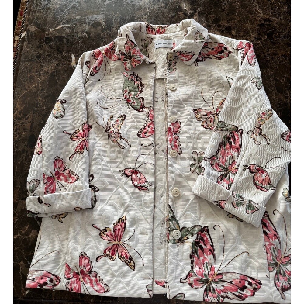 Alfred Alfred Dunner textured material Butterfly Blazer Swing Jacket